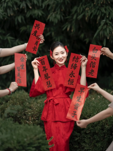 Wedding Morning Robe Handheld Banner New Chinese Style Bride Headwear Happiness Character Lantern Wedding Room Accessories