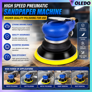 OLEDO 5 inches pneumatic polishing machine car polishers pneumatic sander air Eccentric orbital sander tool