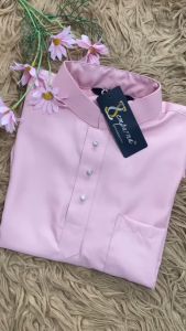BAJU MELAYU RAYA SLIM FIT COTTON DUSTY PINK SEPASANG DEWASA & BUDAK ( C016BM ) BMC