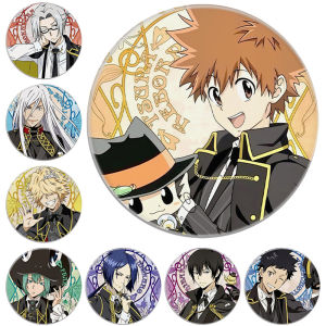 58mm Anime Katekyō Hitman Reborn! Sawada Tsunayoshi Kozato Enma Cosplay COSTUME Badge Pin SPTE Tinplate Brooch﻿ Prop Gilf