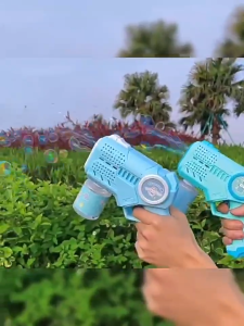 Sanrio Electric Bubble Machine Gatling Bubble Gun Kids Automatic Bubble Blowing Toy Water Gun Kamera Belon Buih Riben Mesin 泡泡机