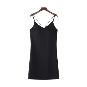 miiow | Silk Satin Vest Dress Womens New 2025 Home Clothes Inner Wear Pure Desire Style Sleepwear High Waist A-Line Skirt Backless