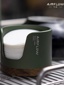 AIRFLOW Italian Coffee Machine Handle round Filter Paper Holder Moka Pot Powder Bowl Dustproof Storage Box Coffee Accessories