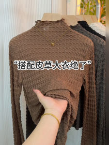 Áo Sơ Mi Ren Tay Dài Mỏng Cổ Cao Phong Cách Mới Cho Nữ Thời Trang Đa Năng Thường Ngày Chất Liệu Polyester Dài Thường