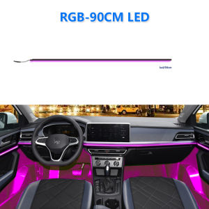 Full 64 Color Streamer Car Ambient Lights RGB Color Universal LED Interior Hidden Ergonomic Strip Symphony Atmosphere Lamp