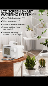 Smart Automatic Watering Machine -LCD Screen Drip Irrigation System Intelligent Plant Watering Timer Pump