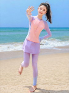 XTEP | Girls Long Sleeve Long Pants Split Swimwear