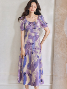 Roey s house | Summer New Style High-Quality Satin Ruffled Skirt