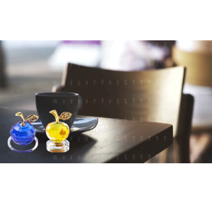 ลูกแอปเปิ้ล คริสตัล สีสวย ตกแต่ง โต๊ะทำงาน ชั้นหนังสือ ร้านกาแฟ ประดับต่างๆ ทับกระดาษ ของขวัญ วันเกิด งานขึ้นบ้านใหม่ SP