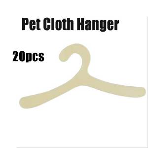 20Pcs Plastic Pet Clothes Hanger Dog Hanger Dog Clothes Rack Pet Garment Hanger