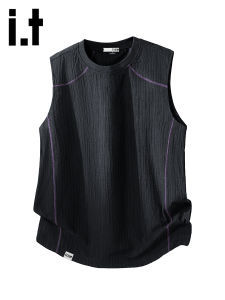 izzue | Trendy Black Patchwork Loose Fit Sport Tee