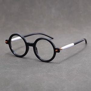 Kacamata Bingkai Bulat Baru Kacamata Korea Korea Flat-Gloss Trendy Untuk Pria dan Wanita