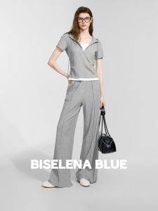 BEIQIANI | Relaxed Fit Waist-accentuated Fake Two-piece Hoodie Set