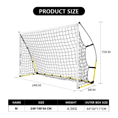 Folding football goal portable movable simple detachable outdoor football quick training game goal adult children home