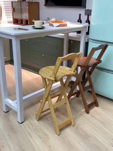 AF HOME Folding Chair Portable Bar Chair Stool Bamboo Foldable 70/85/97CM Height Outdoor Folding Chair High Chair