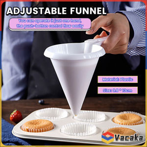 White Adjustable Plastic Funnel for Baking Cake Decorating Tools Kitchen Accessories Easy Operating Funnels