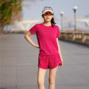 Womens High Waist Loose Running Shorts Quick Dry Outdoor Fitness Pants Breathable Summer Sportswear Anti-Light Walking Shorts