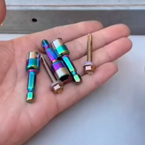 Bộ 2 Đầu Vặn Đai Ốc Lục Giác 8mm Gắn Máy Khí Nén Máy Khoan Ống Lót Bi Thép Không Từ Tính Chuôi Gài Lục Giác 6.3mm