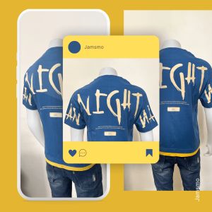 Night Collection เสื้อยืด คอกลมแขนสั้น มี 4 สี ฟ้า