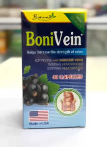 Viên uống BoniVein Botania hỗ trợ tăng sức bền của tĩnh mạch (30 viên) Suy giãn tĩnh mạch chân trĩ