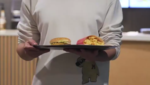 2-in-1 Transformable Robot Toy Burger Fries Shape-Shifting Food Movable Model Toys Educational Toys