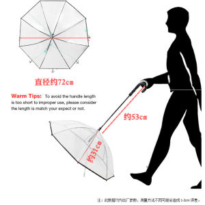 Foreign Trade Transparent Pet Umbrella Dog C- Type Umbrella Pet Supplies Adjustable Dog Walking in Rainy Days Hand Holding Rope Small Dogs