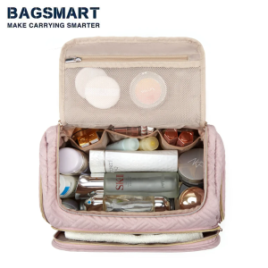 BAGSMART | BAGSMART Large Capacity Womens Makeup Bag Travel Toiletry Bag With Handle Waterproof Storage Cosmetic Organizer Cases