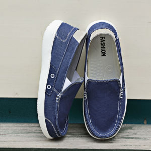 Fall Breathable Beijing Canvas Shoes Mens Wide Foot Casual Slip-On Wide Head Mens Shoes Comfortable Lightweight Rubber Sole