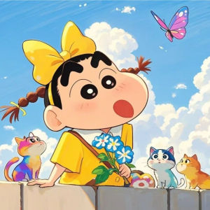 KAYOU | DIY Crayon Shin Chan Daily Cartoon Collage Anime Art Style Diamond Painting Mosaic Handmade Art Exquisite Home Decoration