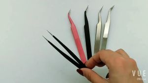 Pinset Siku Stainless Steel Laboratorium Tweezers Anti-static