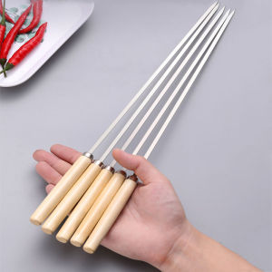 10PCS BBQ Skewers 33cm ไม้เสียบ BBQ ไม้เสียบย่างบาร์บีคิว อุปกรณ์ย่างบาร์บีคิว KomoreCC
