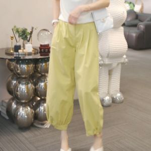 Shalldoer | Korean Style Loose Thin Straight Leg Casual Pants Womens Summer Fashion Trousers Wide Leg Cuffed Eighteen Shorts