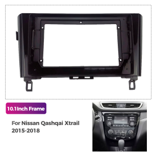 10.1 Inch Double Din Car Stereo Radio Fascia Frame Dash Kit for Nissan Qashqai Xtrail 2015-2018 Navigation Dashboard Trim Panel
