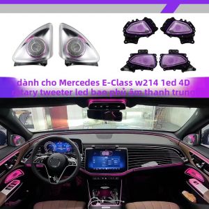 Loa Kèn Xoay 4D Tích Hợp Đèn LED RGB Phát Sáng Độ Chế Cho Nội Thất Xe Mercedes Benz E-class W214