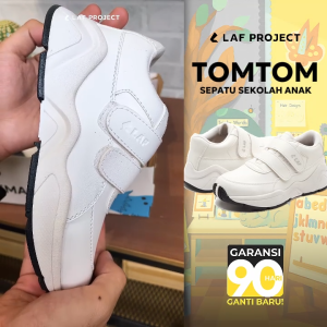 Sepatu Anak Laki laki Perempuan Sneakers Sekolah Casual Kasual Putih White TOM TOM LAF Project Kids - Lazada