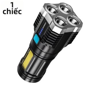 Đèn Pin Cầm Tay Công Suất Cao Đa Chức Năng Chống Nước Sử Dụng Pin Bền Sáng Mạnh Dùng Trong Nhà Chất Liệu Nhựa Sử Dụng Điện
