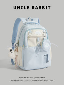 Large Capacity School Bag Preppy Style Backpack for Elementary And Middle School Students Multilayer Double Shoulder Bag