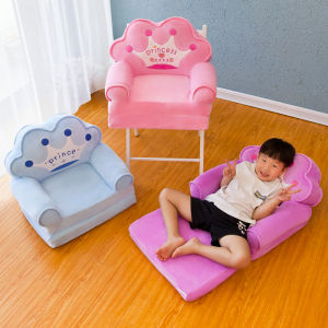 Foldable Childrens Mini Sofa Bed Cartoon Cute Boy Girl Lounger Recliner Removable Cover Nursery Toddler Seat Kindergarten