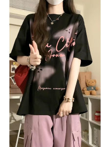 American Style Pure Cotton Short Sleeve T-Shirt Women Summer New Design Butterfly Half Sleeve Top Sweet Cool Trendy Brand