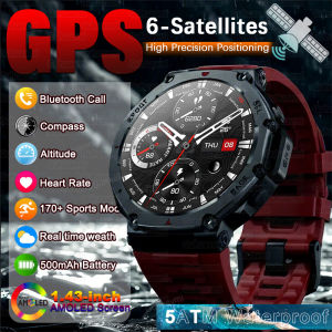 T-Rex 3 Smart Watch 466*466 AMOLED Full Touch Screen 5ATM Waterproof GPS 500mAh High Battery Compass 170+ Sports Modes For Men