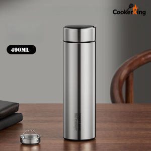 COOKER KING | COOKER KING 490ml Steel Natural Color Insulated Cup 316stainless Steel Office Essential Water Bottle Travel Mug for Meeting Use