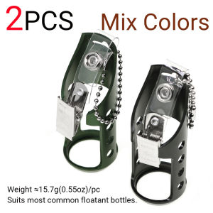 Fly Fishing Floatant Bottle Holder Aluminum Alloy Lightweight Clip-On/Hang-On Tool Holder for Vest Backpack for D-Rings & Loop