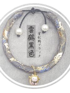 สร้อยคอสำหรับแมวสีชมพูสไตล์ญี่ปุ่น สายรัดคอแบบเงียบ อุปกรณ์ตกแต่ง เครื่องประดับสำหรับสัตว์เลี้ยง สายรัดคอแบบเงียบ