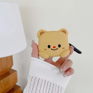 เคสป้องกันหูฟังไร้สาย Bluetooth ลายหมีผงาดสีเหลือง สำหรับ Samsung Galaxy Buds2 pro เคสหูฟังแบบนุ่มทำจากยางยืด Samsung Galaxy Buds3 Fe