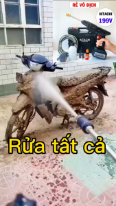 Máy rửa xe cầm tay dùng pin Hitachi 88V – Áp lực mạnh mẽ - Máy Rửa Xe Cầm Tay Dùng Pin - Máy Rửa Xe Cầm Tay - Máy rửa xe công suất lớn Chuyên sử dụng vệ sinh ô tô xe máy vật Dụng Gia Đình Dễ Sử DụngVô Cùng Tiện Lợi pin 10cell