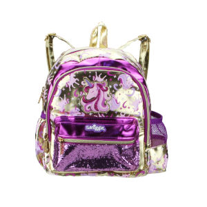 กระเป๋านักเรียนสำหรับเด็กขนาด11นิ้วการ์ตูนเด็กอนุบาลกระเป๋าสะพายเด็กผู้หญิงน่ารักยูนิคอร์นสีทอง