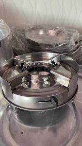 Bếp cồn inox có kiềng chắn gió dùng nấu lẩu bàn quán ăn hoặc mang theo du lịch dã ngoại