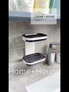 Home+Hound Accessories Drainable SoapDish For Bathroom Portable Soap Holder Wall Storage Rack Organizer Bathroom