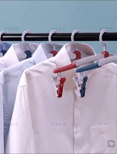 YYDS Multifunction Magic Travel Folding Hanger Portable Outdoor Non-slip Hanger with Clips(Clips Can Be Moved At Will)
