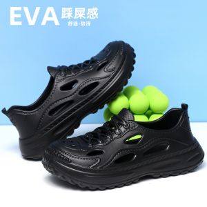 Tanos Summer New Mens Outdoor Wear Anti-Slip Odor-Resistant Fishing Beach Water Crossing Stream Shoes Clog Sandals Breathable Sport Style EVA Material